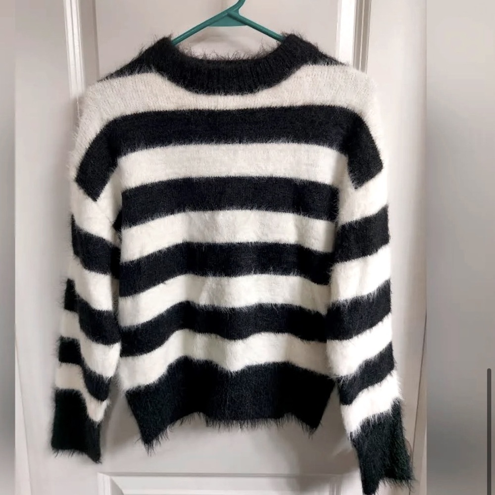 Fuzzy Stripe Sweater